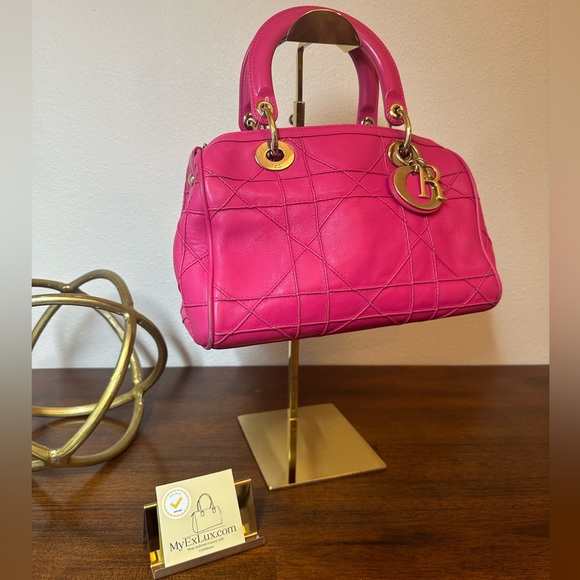 **SOLD** DIOR Cannage Polochon Granville Satchel - Picture 3 of 15